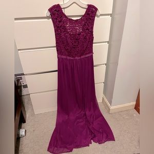 Purple full length dress
